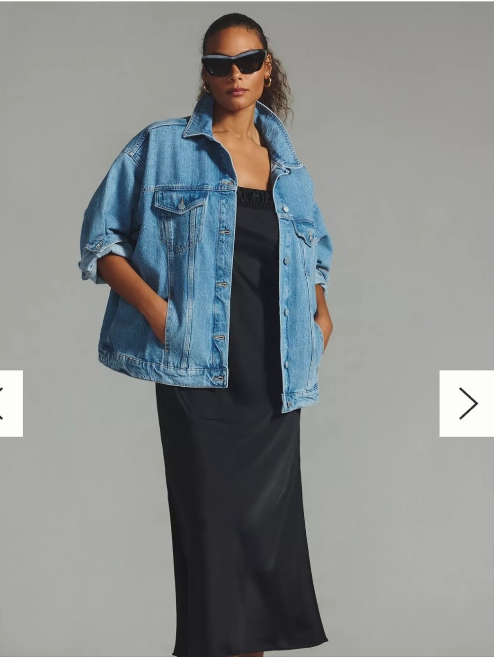 Pilcro Light Blue Oversized Denim Jacket - Picture 5 of 11